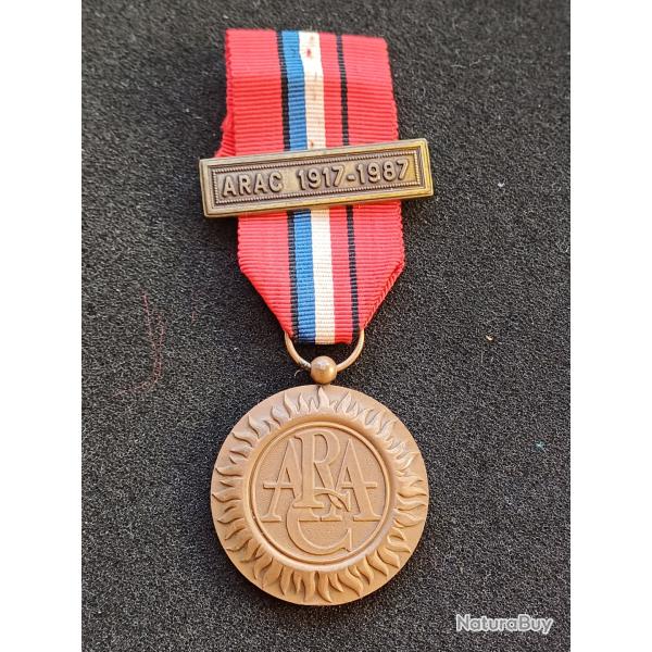 M�daille Militaire - ARAC - 50�me anniversaire 1917-1967 + barrette bronze 17-87