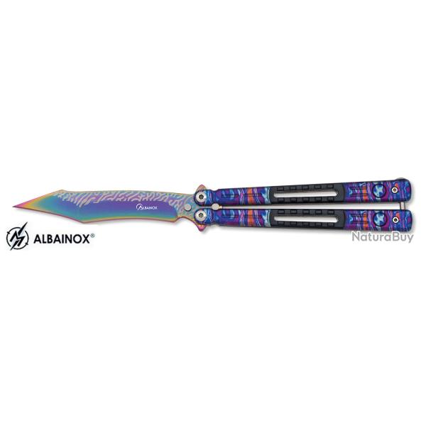 Couteau papillon Violet Hippie  lame de 10.60 cm