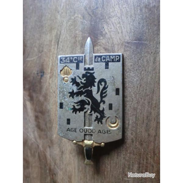 insigne 34 compagnie de camp  / drago  paris