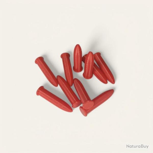 50 Cartouches Amortisseur/Manipulation Rouge en 22lr - Made in France