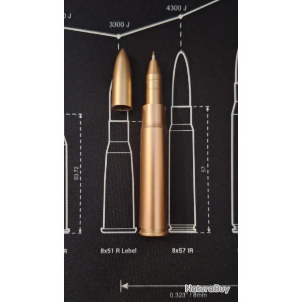 Stylo a bille en forme de munition (8x57ir)