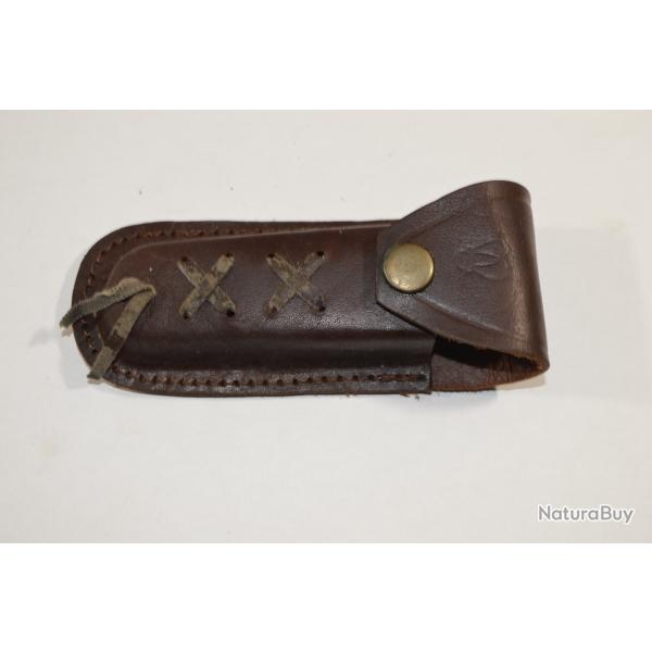 Etui pour couteau  de poche Chasse  / pche / bois /  sortie nature Etui Cuir 13 cm (22)