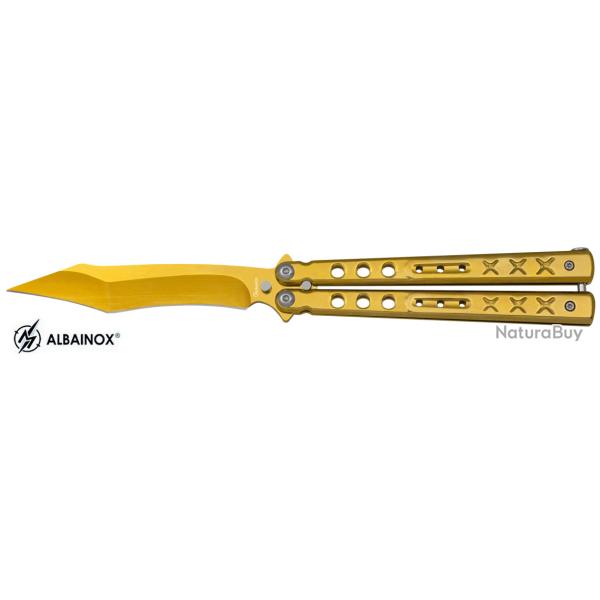 Couteau PAPILLON  � RAINGOLD �  couleur OR