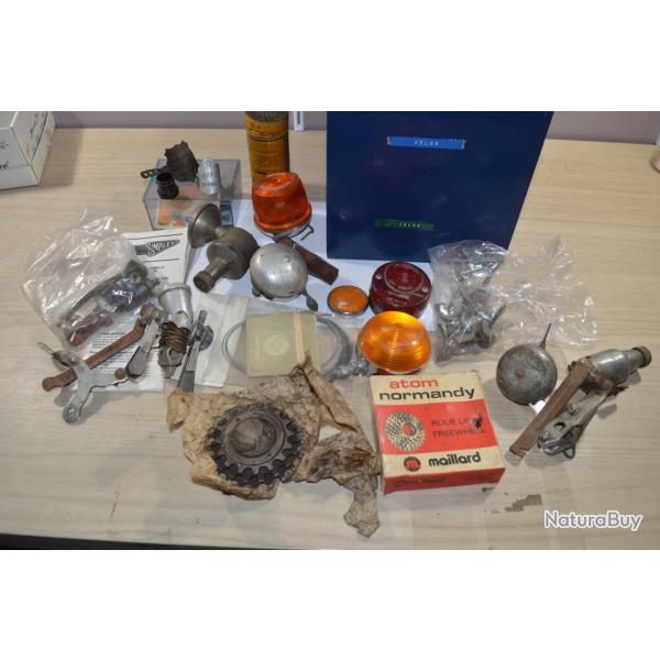 Lot de pi�ces d�tach�es V�lo ancien � identifier Simplex 1960/1980 Cable frein Lumi�re