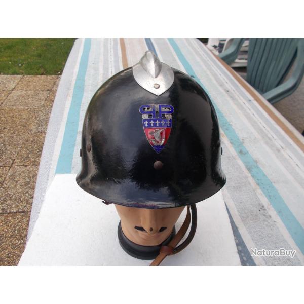 ancien casque de police PP ,WWII,tres bon etat