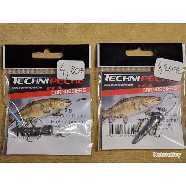 2x monture clou pr�te � p�cher Technip�che 6g H n�16 HILMAR SUPER DESTOCK !!!