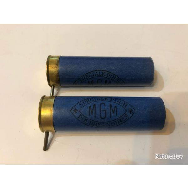 2 Belles Douilles Calibre 10  Broche GAMMA MGM jamais charges