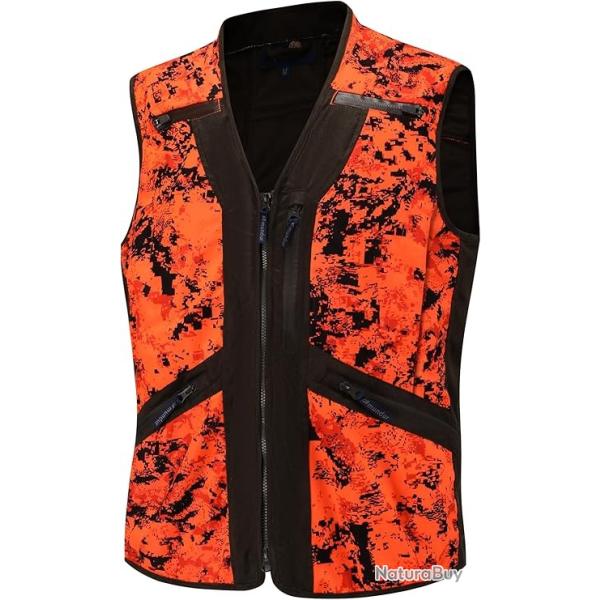 Gilet de chasse Blazer Camouflage Orange Scurit de chasse Gilet lger pour adulte Unisexe