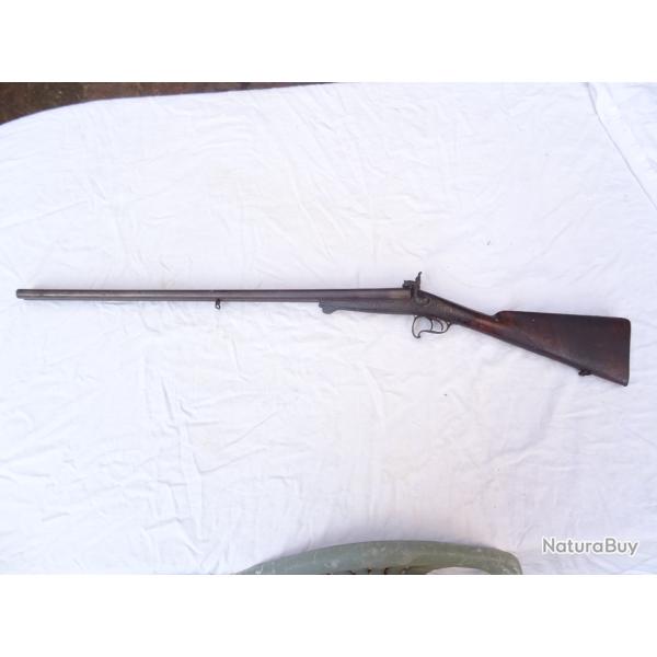 F9) lot,  beau  fusil a broches bien jus belles gravures , 2 canons = DUBEUF a  St  ETIENNE