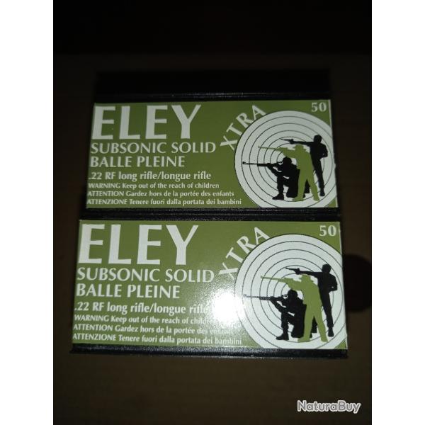 Lot de 500 cartouches Eley Subsonique cal 22 LR