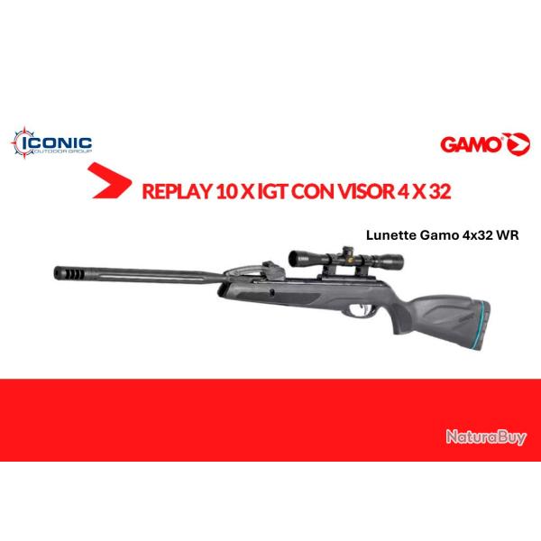 Vente flash ! Carabine � plomb Gamo Replay 10 Maxxim IGT Cal. 5,5 mm + Lunette Gamo 4 x 32 WR
