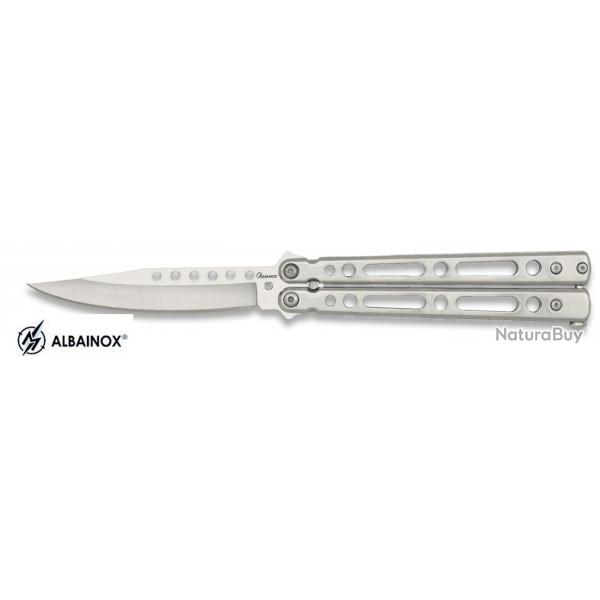 Couteau  papillon  tout acier  lame de  9.60 cm