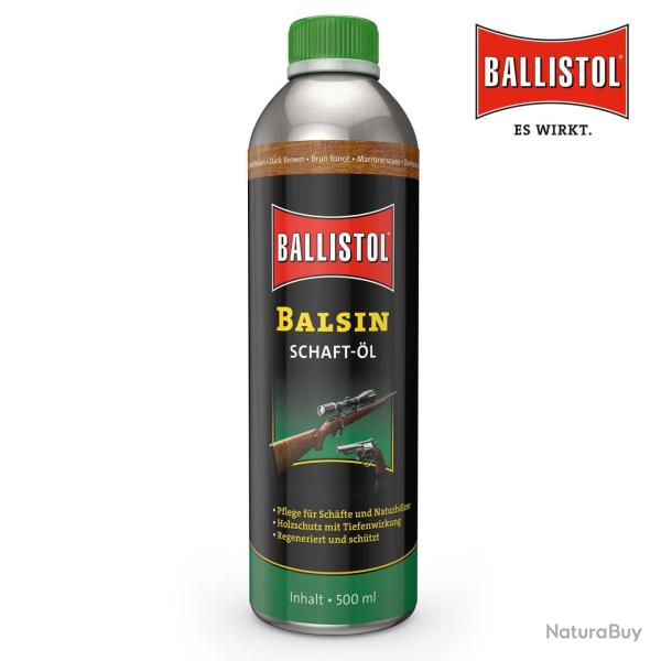 Ballistol Balsin huile pour f�t et crosse en bois, brun fonc� 500 ml