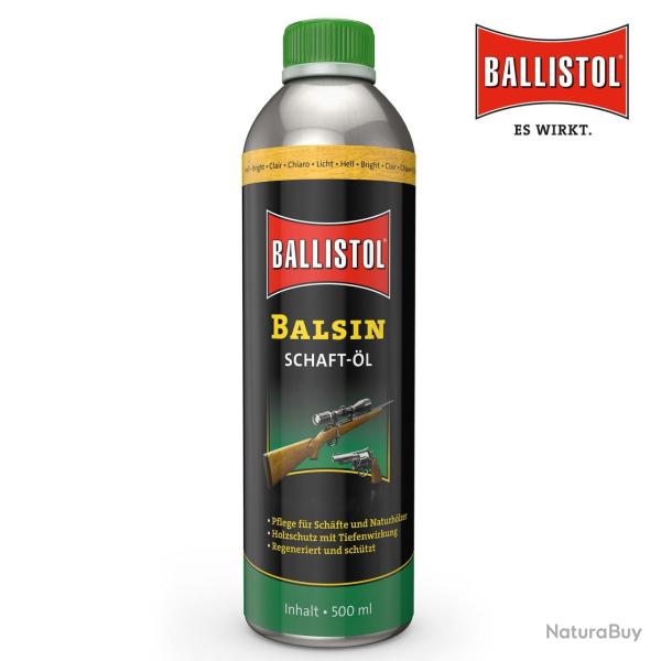 Ballistol Balsin huile pour f�t et crosse en bois, clair 500 ml