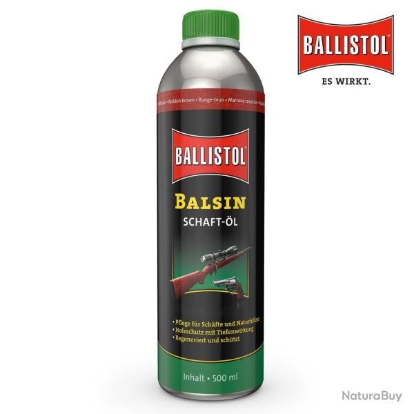 Ballistol Balsin huile pour f�t et crosse en bois, brun rouge 500 ml