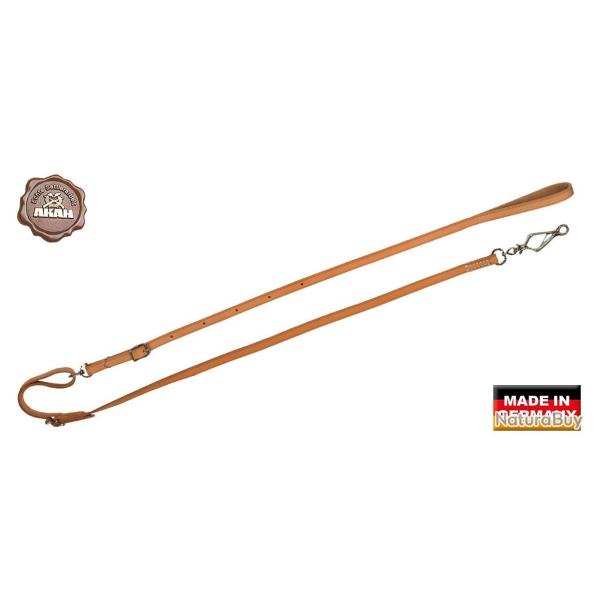 Laisse AKAH pour chien avec fermoir ciseau Longeur 1,85m Beige 10 mm