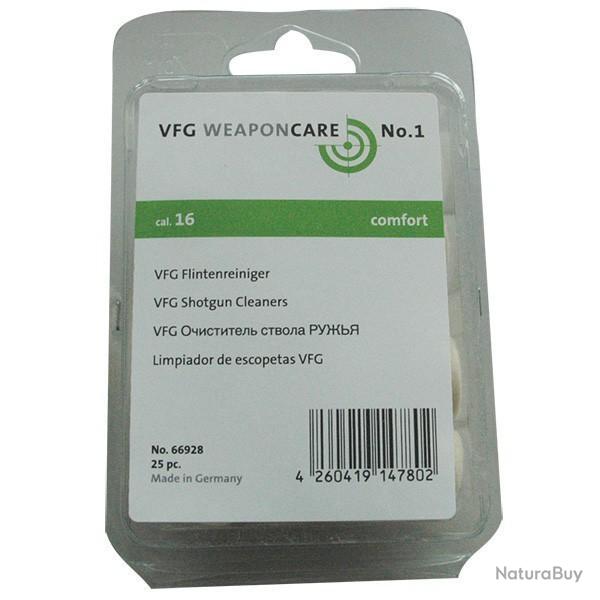 Tampons de nettoyage VFG en boite de 25 Calibre 16