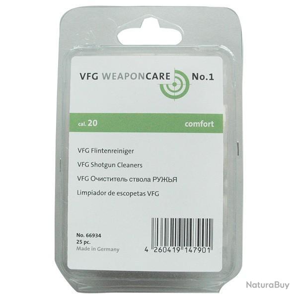 Tampons de nettoyage VFG en boite de 25 Calibre 20