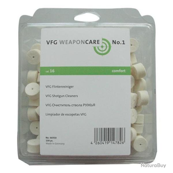Tampons de nettoyage VFG en boite de 100 Calibre 16