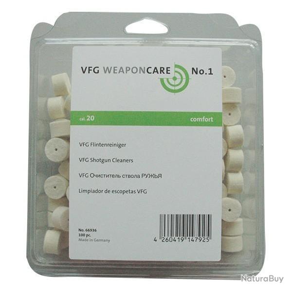 Tampons de nettoyage VFG en boite de 100 Calibre 20