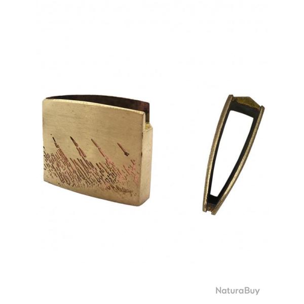 Habaki en laiton motifs