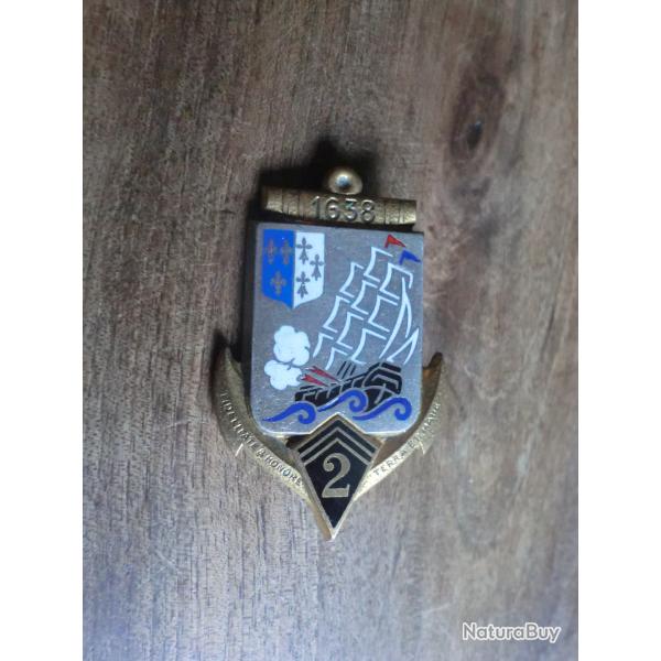 insigne 2� r�giment d infanterie colonial  /  drago paris