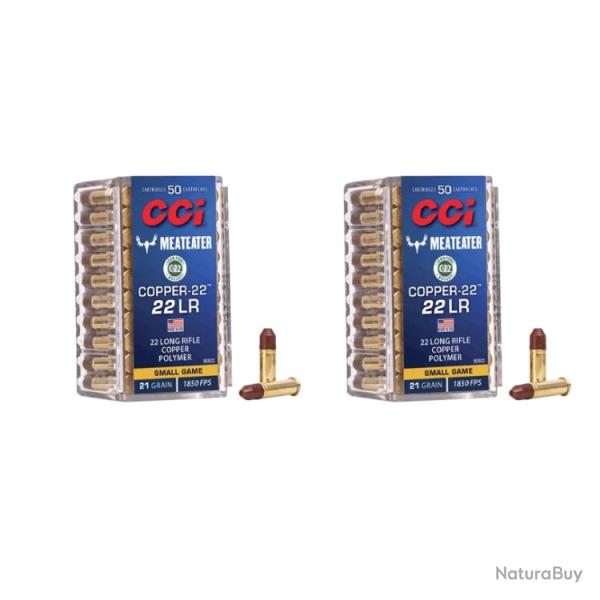 CCI cartouche calibre 22LR COPPER 21 Grains - 2 boites