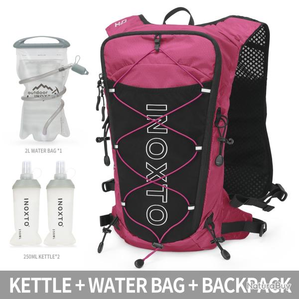 Sac � dos de gilet hydratant de course 8L+ GOURDE 2L ET 2*250 ML -ROSE -LIVRAISON GRATUITE !!!