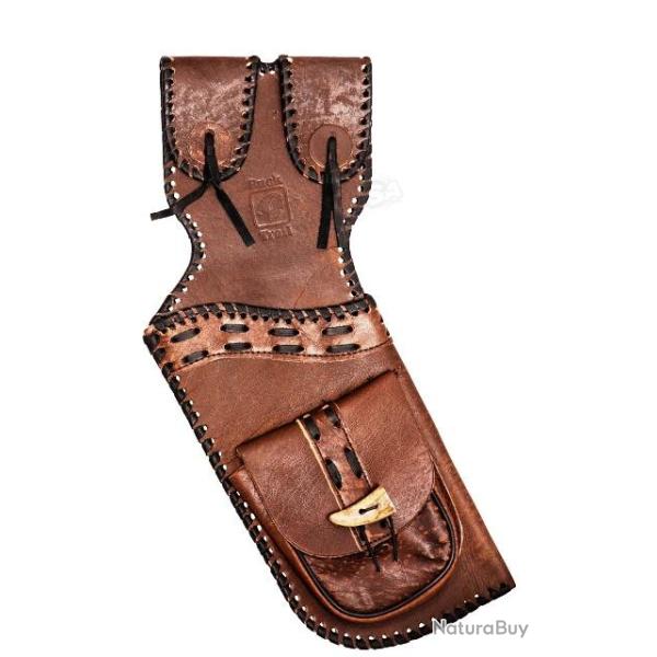 CARQUOIS DE HANCHE PREMIUM Gaucher CUIR FONCE