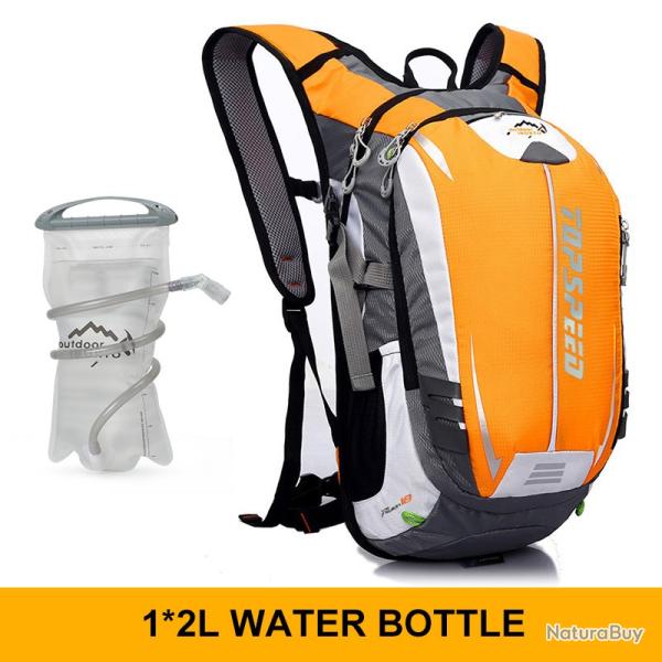 Sac � dos de sport de plein air ultral�ger 18L + GOURDE 2L-JAUNE