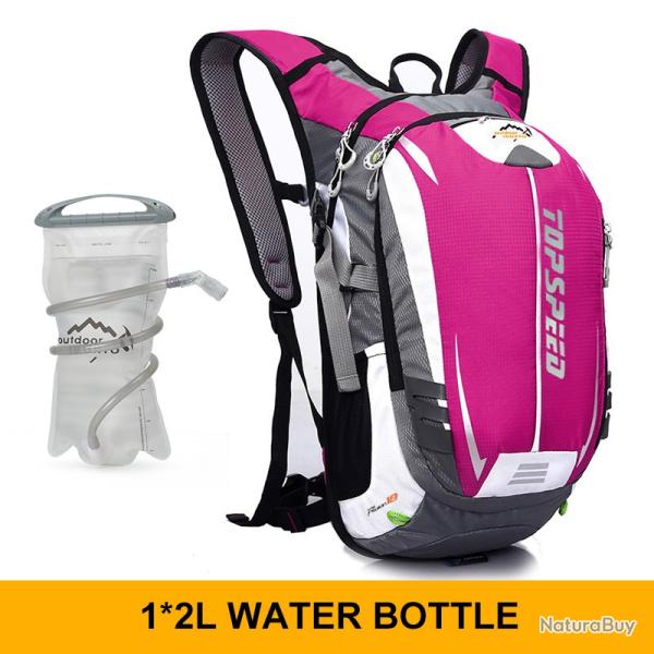 Sac � dos de sport de plein air ultral�ger 18L + GOURDE 2L  -ROSE -LIVRAISON GRATUITE !!!
