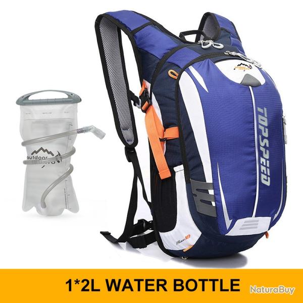 Sac � dos de sport de plein air ultral�ger 18L + GOURDE 2L-BLEU
