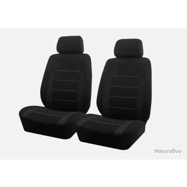 Ensemble de Housses de Sige Universel Siges avant Voiture 4 Pices Noir