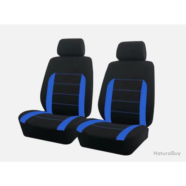 Ensemble de Housses de Sige Universel Siges avant Voiture 4 Pices Bleu/Noir