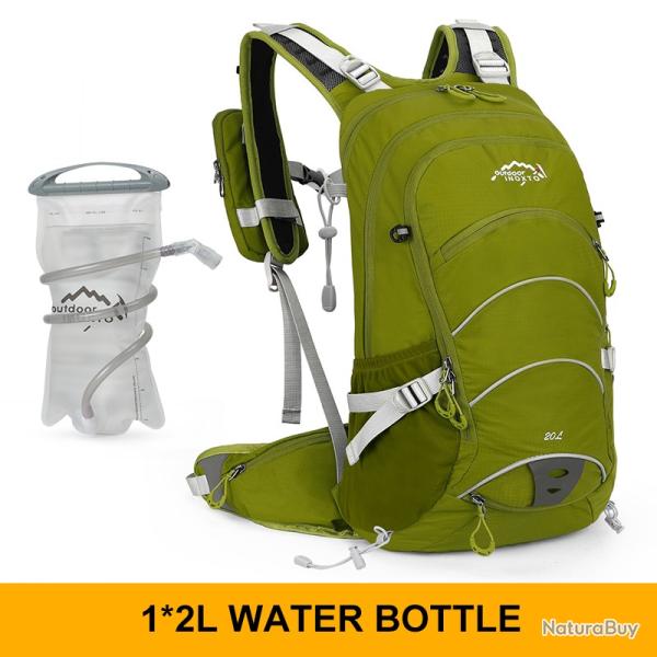 Sac � dos d'alpinisme 20 litres  + GOURDE 2L -VERT ARMEE