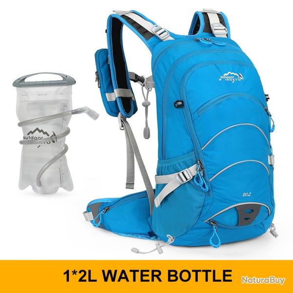 Sac � dos d'alpinisme 20 litres  + GOURDE 2L-BLEU -LIVRAISON GRATUITE !!!