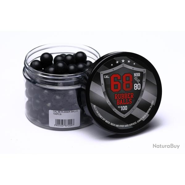 100 Billes caoutchouc (RUBBER-STEEL) .68 / HDS68 UMAREX