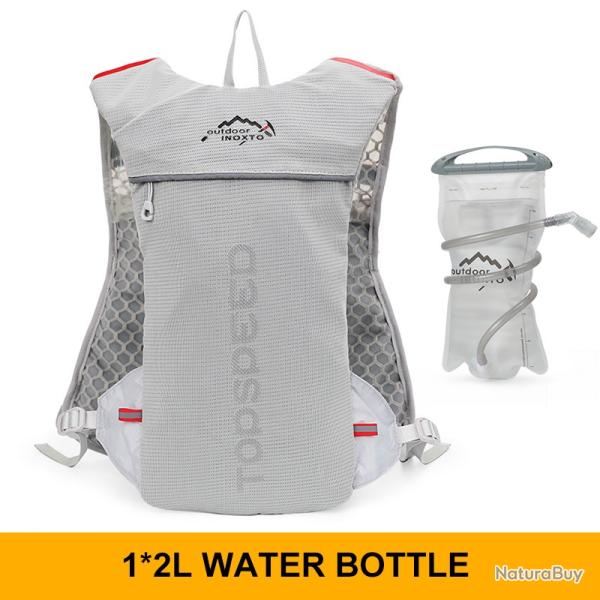 Gilet hydratant de course � dos 5L + GOURDE 2L -GRIS-