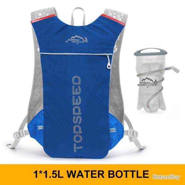 Gilet hydratant de course � dos 5L + GOURDE 1.5L -BLEU- LIVRAISON GRATUITE !!!