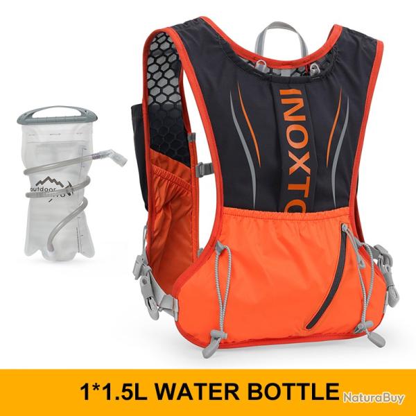 Sac � dos de sport de plein air + GOURDE 1.5L  -ORANGE