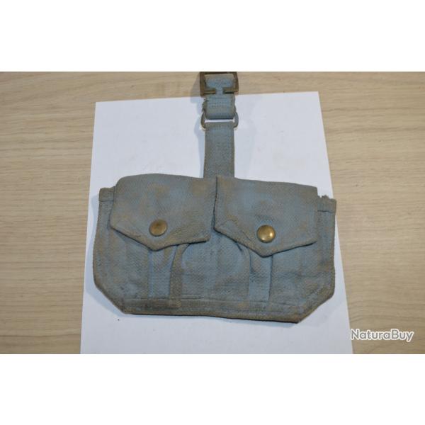 Cartouchire repeinte en tissu Belges Anglais British Post WW2 1950 pouch Militaire ancien ( 14)