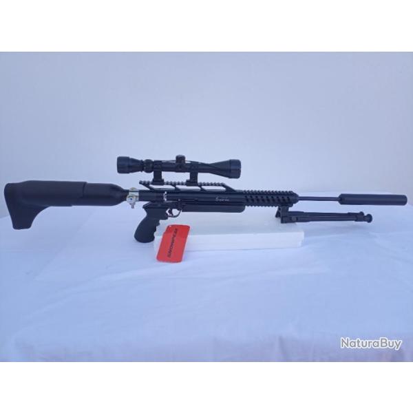 PACK-2 CARABINE M18 PCP SNOWPEAK + BIPIED + Lunette   Cal. 4,5 mm, 19,9 J.