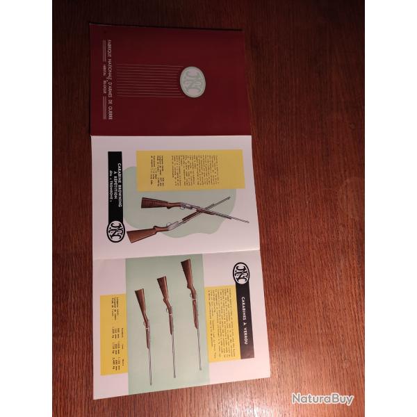 Ancienne plaquette publicit Herstal Belgique  fabrique armes guerre fusil Anson pistolet browning