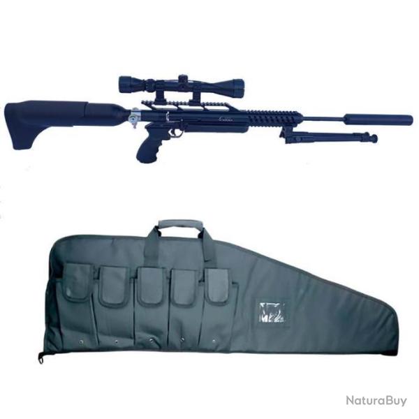 PACK-2B CARABINE M18 SNOWPEAK PCP + BIPIED + Lunette Cal. 4,5 mm, 19,9 J.