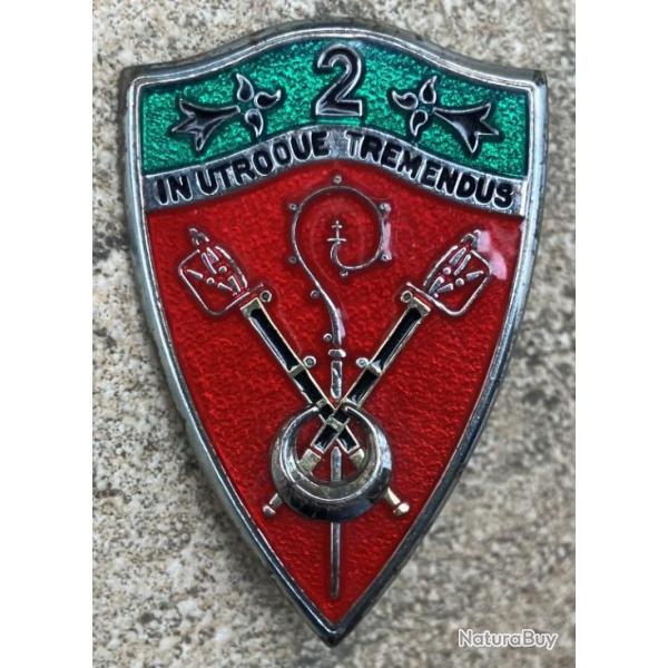 2 Rgiment de Chasseurs, attache type pin's,dos grenu,translucide