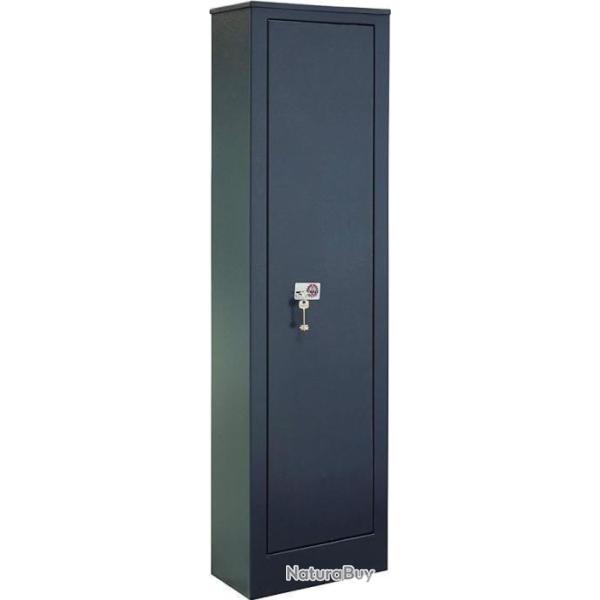 Armoire pour 6 fusils avec coffre int�rieur - Installation facile, fixation murale s�curis�e