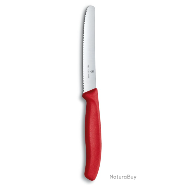 Victorinox 6.7831 couteau � tomates SwissClassic, rond, dent�, rouge