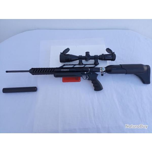 CARABINE SNOWPEAK-M18 PCP Cal. 4,5 mm, 19,9 J. + Lunette 4-16 X 40AO MilDot