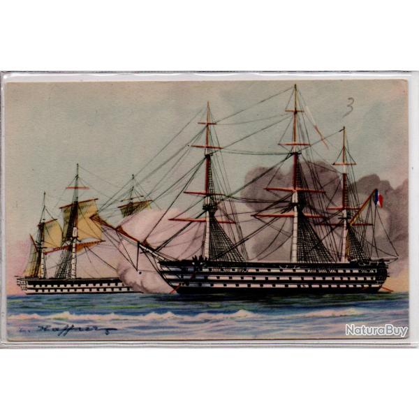 CPA - Marine de Guerre  "Le Vaisseaux Combat a l'embossage " -N�1021