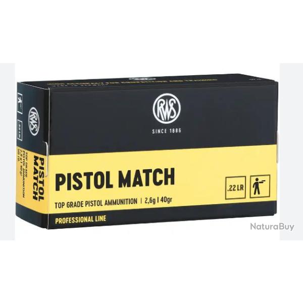 Cartouches RWS Pistol Match 22LR